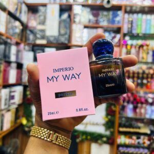 MY WAY — IMPERIO COSMETICS NIGERIA
Unisex | Eau de Parfum | 25ml | Imperio Cosmetics Nigeria | Made in Nigeria